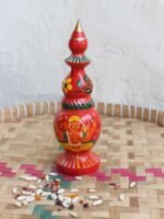 Ganesha painted long wood sindur dani