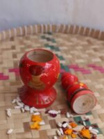 Ganesha Painted Long wooden sindur Dani - Image 2