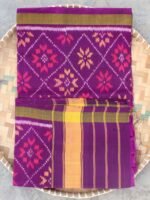 Grape-Purple pure silk Patan Patola Dupatta