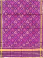 Grape-Purple pure silk Patan Patola Dupatta - Image 2
