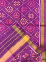Grape-Purple pure silk Patan Patola Dupatta - Image 3