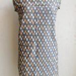 Grey mercerized cotton ikat Precut kurta Fabric