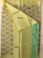 Green Kora Banarasi Sari - Image 2