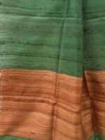 Green and Brown Tussar silk stole - Image 3
