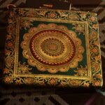 Green Silk brocade sling bag