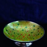Carved and Enameled Serving Bowl