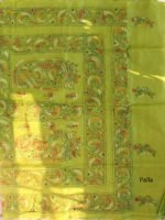 Dhani Green Kanthawork Tussar Silk Saree - Image 3