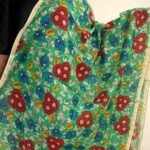 Green, red, yellow Chanderi pen-Kalamkari Dupatta