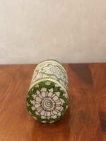 Green, White Tholu Bommalata Pen holder - Image 2