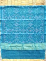 Greenish-Blue Patan Patola Woolen Shawl - Image 3