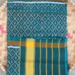 Greenish-Blue Patan Patola pure silk dupatta