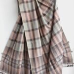 Grey, Black, Brown Striped Bhujodi Dupatta
