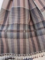 Grey, Black, Brown Striped Bhujodi Dupatta - Image 2