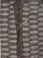 Off-white and Grey Block-Printed pure cotton Fabric - Image 3
