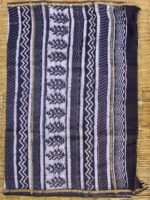 Grey-Indigo Dabu-Bagru-print Chanderi Sari - Image 4