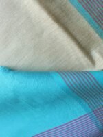 Beige and blue Muga-tussar silk Sari - Image 2