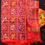 Hathi-Popat-Swan Semi-double Patola Silk Dupatta