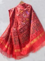 Hathi-Popat-Swan Semi-double Patola Silk Dupatta - Image 2