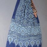 Indigo and Black Modal silk Ajrakh Stole