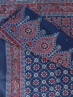Indigo and Red Ajrakh cotton stole - Image 3