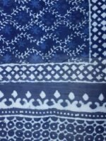 Indigo Dabu Block-printed Silk-cotton Dupatta - Image 3