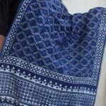 Indigo Dabu Block-printed Silk-cotton Dupatta