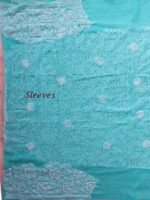 Jade-Green Georgette Chikankri Kurta Fabric - Image 4