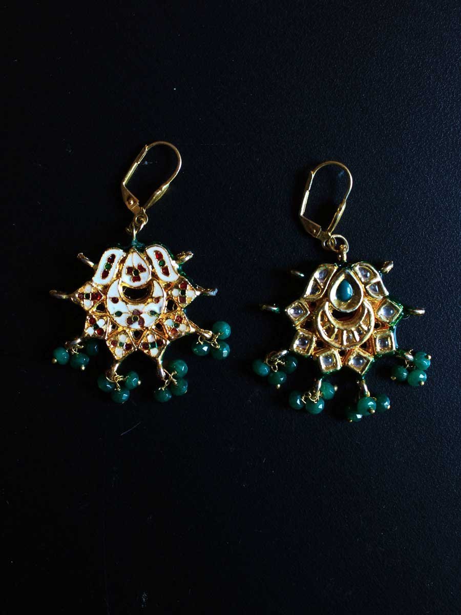 Jade-kundan-earrings.jpg Jade Kundan Earrings - Image 1