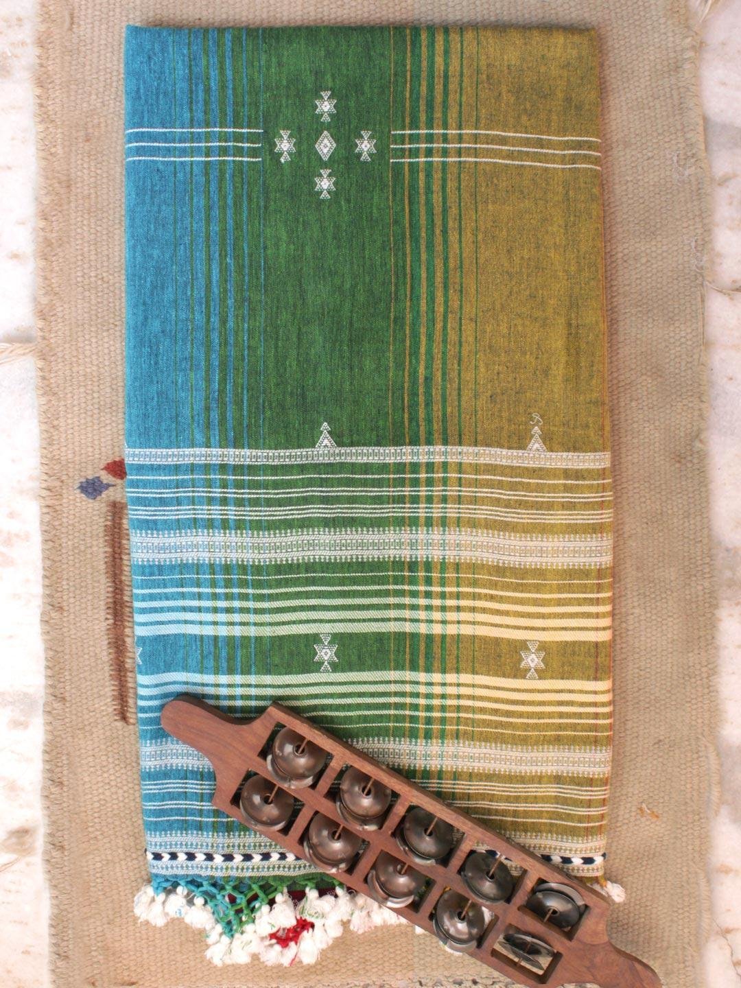 Kala-cotton-multicolour-bhujodi-dupatta.jpg Kala-Cotton Multicolour Bhujodi Dupatta - Image 1