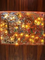 Krishna-Arjun Tholu Bommalata cutwork painting
