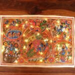 Krishna-Leela Tholu Bommalata cut-work painting