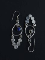 Lapis Lazuli, Pure Silver Dangle Earrings - Image 2