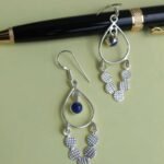 Lapis Lazuli, Pure Silver Dangle Earrings