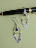 Lapis Lazuli, Pure Silver Dangle Earrings