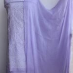 Lavender Cotton Chikankari Dress-Material