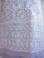 Lavender Chaikankri cotton kurta fabric - Image 2