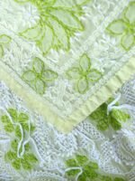 Lemon Yellow and Green Chikankari Cotton Ladies Kurta - Image 3