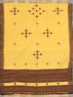 Lemon Yellow Bhujodi Mirrorwork Shawl - Image 3