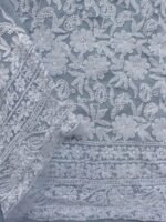 Light Gray Resham Chikankari Georgette Suit - Image 4