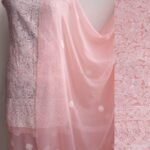 Light-Peach georgette Chikankari Ladies Suit