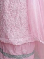 Light-Pink cotton Chikankari Dress-material - Image 3