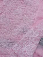 Light-Pink cotton Chikankari Dress-material - Image 4