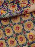Light brown punjabi Phulkari salwar fabric - Image 3