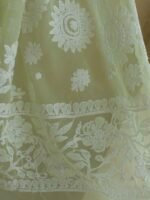 Light-yellow Georgette Chikankari Sari - Image 3