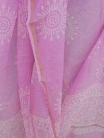 Lilac-Pink Block-Printed Kota cotton Dupatta - Image 2