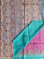 Madhubani on Purple Muga-Tussar silk sari - Image 2
