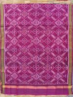 Magenta-Purple Patola pure silk dupatta - Image 2