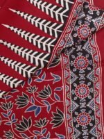 Maroon-Red Modal Silk Ajrakh stole - Image 3