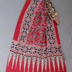 Maroon-Red Modal Silk Ajrakh stole