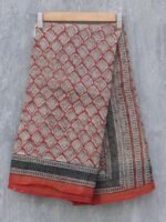 Maroon and Black kota cotton saree